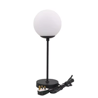 Lampe de table moderne à base de métal avec abat-jour en verre laiteux idéal pour la décoration de la chambre à coucher et du salon, éclairage d'ambiance doux