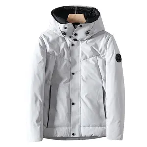 New Fashion Youth Jackets Winter for Men Outdoor Sports Casual Wear School in White made of Ripstop Waterproof Windproof Breath