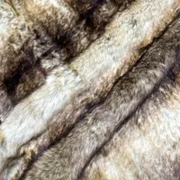 Fourrure de renard de mongolie, personnalisé, fausse fourrure de lapin, tricotée, en vison, à motifs doux, 1 pièce