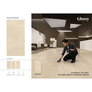 Standard White Marble 60x120cm Glossy Porcelain Tiles Premium Ceramic Flooring Made in India Collection - Product Image 3