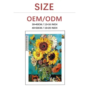 Flower DIY Diamond Embroidery Crystal Painting Sunflower In Ceramic Vase Rhinestones Painting Full Drill Mosaic Cross Stitch Kit