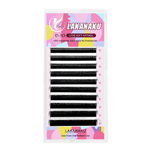 Extensions de cils Lakanaku en forme de trèfle 3D 4D 5D, courbure C D, longueurs mixtes 8-15 mm pour un look naturel - Product Image 2