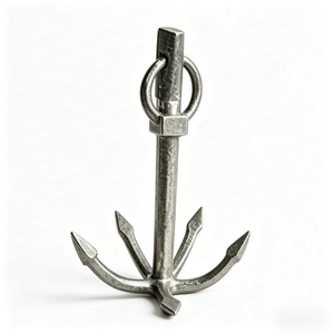 Ancre de bateau à cinq griffes en acier au carbone galvanisé, crochet robuste idéal pour la plage, le bateau, le kayak, la pêche, l'amarrage maritime - Product Image 1