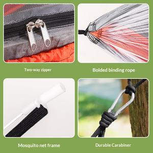 Hamaca <span class=keywords><strong>de</strong></span> <span class=keywords><strong>Camping</strong></span> con Toldo Impermeable - Hamaca con Soporte y Mosquitera, Hamaca Portátil para Exteriores para 2 Personas - Product Image 4