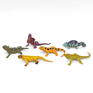 Modèle de lézard réaliste multi-styles, caméléon, lézard à collier, iguane vert, jouet éducatif en PVC solide pour enfants - Product Image 2