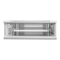 SYNSTRO 6U 19 Inch Kabinet Jaringan CCTV Abu-abu RAL7035 Rak Server Dinding Baja SPCC Pintu Kaca Perlindungan IP20 Kantor Kecil