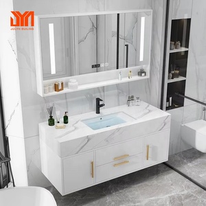 Conjunto de Mueble de Baño Flotante Moderno de 36 Pulgadas, Color Negro y Blanco, con Lavabo, para Montar en la Pared - Product Image 1