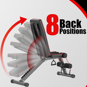 Banco de Pesas Ajustable FlyingBird - Equipo de Ejercicio Multifuncional Portátil de Metal con Capacidad de 150 kg, Banco de Entrenamiento Inclinable/Declinable - Product Image 2