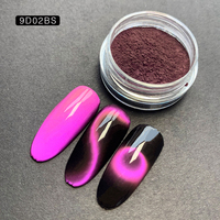 Poudre de pigment magnétique optique effet œil de chat caméléon série 9D02 pour vernis à ongles gel, taille de particules fines