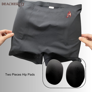 Shorty gainant <span class=keywords><strong>invisible</strong></span> <span class=keywords><strong>sans</strong></span> <span class=keywords><strong>couture</strong></span> taille haute avec rembourrage fessier, effet ventre plat, rehausseur de fesses et de hanches - Product Image 3