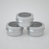 Boîte filetée en aluminium de 30ml 52x20mm boîte en aluminium multicolore double face pommade poudre blanche boîte en aluminium sous-emballée