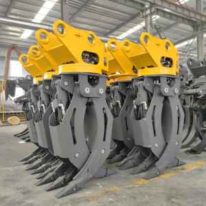 Pince rotative à bois 360 ° sans angle mort pour excavatrices manipule facilement le chargement de bois complexe déchargeant la ferme de construction - Product Image 4