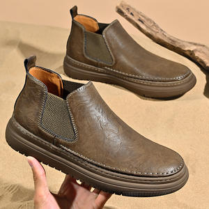 Nouveauté 2026 – Vente en gros – Chaussures décontractées pour hommes en cuir PU – Bottines confortables et respirantes en cuir pleine fleur - Product Image 3