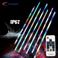 Látigo de luces Led RGB, látigo, Bandera de antena para ATV, UTV, todoterreno, látigo de baile multicolor