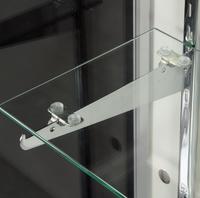 Vitrine de présentation pour magasin de tabac avec éclairage LED néon, cadre Extra Vision, en verre, noir et argent, 4-6 pieds