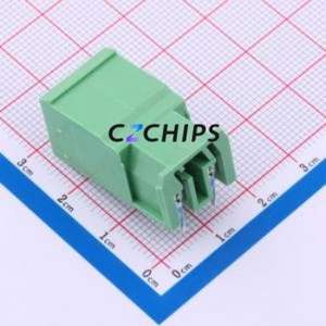 DB3ERC-7.62-2P-GN Plug-in Terminal Block Through hole,P=7.62mm Connector Board-to-Board / Socket - Closed 1x2P 7.62mm Green - Product Image 2