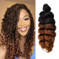 Perruque synthétique courte bouclée au crochet, double petite boucle, extensions à double trame, boucles italiennes, haute température, 75g, 150g