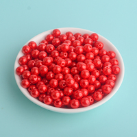 Perles Rondes en ABS de Haute Qualité, Plusieurs Couleurs, Options de 3mm à 12mm, 500g/sac, Perles Brillantes en Plastique avec Trou pour Fabrication de Bijoux