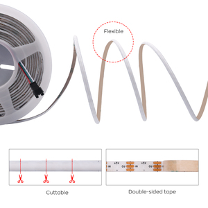 Bande LED COB <span class=keywords><strong>Dream</strong></span> Color 5V, 160 LED/m, 5 mm ultra-fine, flexible et découpable, contrôle intelligent pour l'éclairage commercial et scénique. - Product Image 3