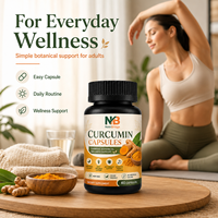 Formule personnalisée directe d'usine, complexe curcuma gingembre, capsules de curcumine pour la santé cardiaque
