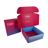 Boîte d'expédition en papier recyclé écologique personnalisée, double face, avec pelliculage mat, gaufrage et doublure en éponge pour emballage cadeau de luxe