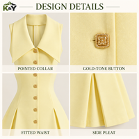 Nouvelle Collection Été 2026 – Robe Femme Sans Manches Coupe A-line Longueur Genou, Col Rabattu, Style Designer Haut de Gamme, Personnalisable (ODM/OEM)