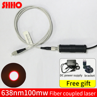 Module laser de fibre optique, accouplement optique, outil de détection de conduction, personnalisable, 638nm 100mw, lumière rouge