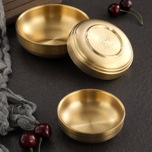 Bol Kimchi Style Coréen en Acier Inoxydable 304 Plat Minimaliste en Métal pour Plats Froides Assaisonnement Sauce Couleur Émail Poli - Product Image 3