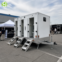 Toilettes portables d'urgence Goeasy, toilettes extérieures de luxe, remorque de toilettes mobiles pour événements en plein air