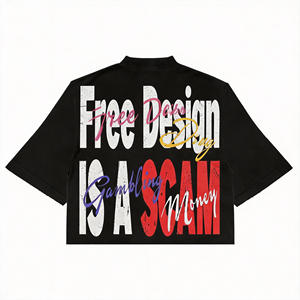 เสื้อยืดพิมพ์โลโก้ตามสั่ง สำหรับผู้ชายและผู้หญิง ไซส์พลัส สไตล์ไฮสตรีท เป็นมิตรกับสิ่งแวดล้อม ผ้าฝ้ายถัก 100% เนื้อหนา ระบายอากาศได้ดี แขนสั้น - Product Image 2