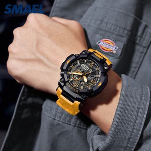 Montre sport chronographe SMAEL 8099, nouveau design, étanche, lumineuse, analogique-digitale, électronique, pour plongeurs - Product Image 5