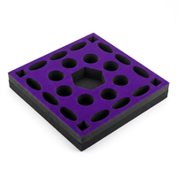 Insert en mousse EVA floquée personnalisé pour boîte cadeau à vin, support de bouteille imperméable laminé en velours, emballage