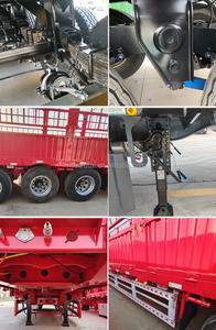 Semi-<span class=keywords><strong>remorque</strong></span> à clôture en acier avec panneaux latéraux amovibles pour le transport lourd de marchandises agricoles ou industrielles - Product Image 3