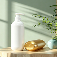 Flacon de shampoing de luxe pour hôtel, 500 ml, grande capacité, rose gold/or/argent, flacon de lotion, flacon de parfum, flacon cosmétique en plastique