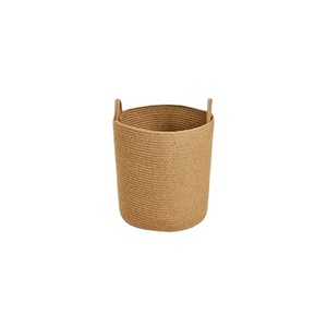 Clothing Organizer Woven Jute <b>Basket</b> Round Durable Storage <b>Basket</b> For Home Use - Product Image 4