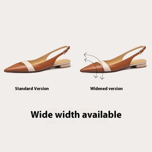 Chaussures Plates <span class=keywords><strong>Femme</strong></span> en PU, Sandales Plates Décontractées avec Bride Arrière et Bout Pointu pour Filles et Dames - Product Image 5