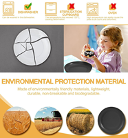 Assiettes écologiques durables incassables, surface givrée moderne, réutilisables, compatibles lave-vaisselle, pour le camping, les hôtels, la maison