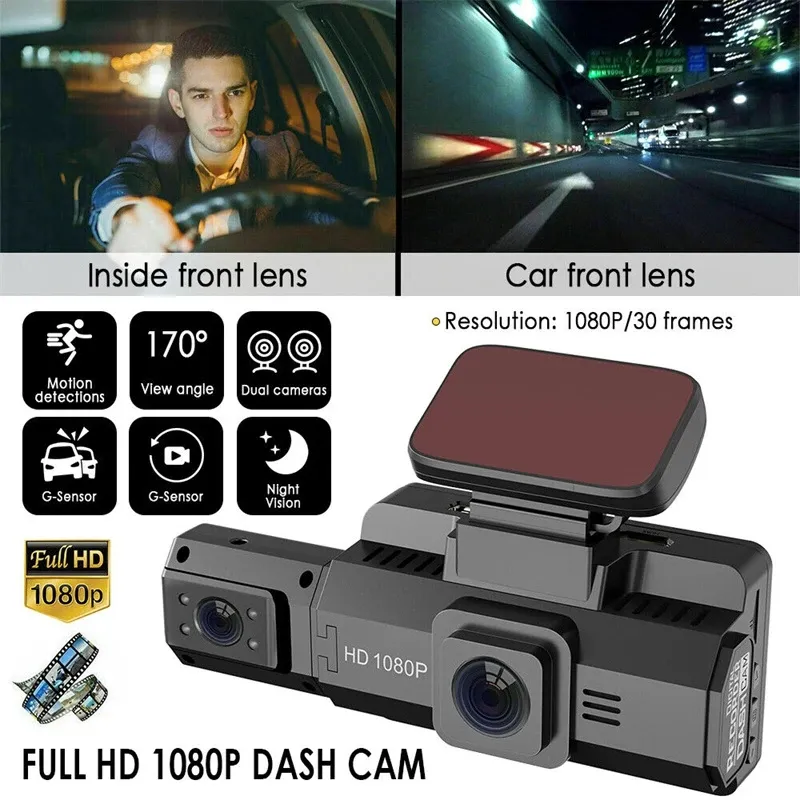 대시 캠 HD 1080P 자동차 DVR 카메라 170 광각 야간 투시경 비디오 레코더 루프 녹화 자동차 카메라 방식으로 G-센서