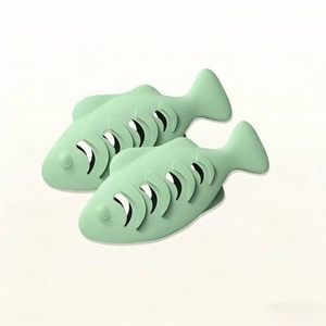 ของเล่นแมวรูปปลาแบบขายส่ง ปรับแต่งได้ พร้อมลูกบอลมิ้นท์ ของเล่นสัตว์เลี้ยงแบบอินเทอร์แอคทีฟ ช่วยทำความสะอาดฟัน และของเล่นสำหรับเลีย - Product Image 3