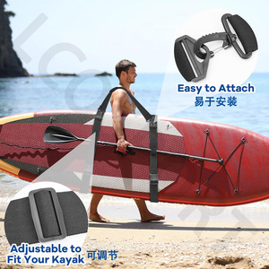 Sangles d'épaule pour paddleboard, sangles de transport réglables en nylon, sécurisées, pour planche de surf, kayak, paddleboard, attache multifonctionnelle - Product Image 2