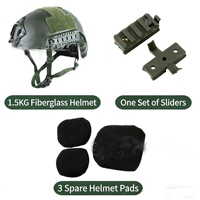 Casque de sécurité en PE FRP noir Coyote Green, 1,5 kg, léger, tactique, par Jianlong