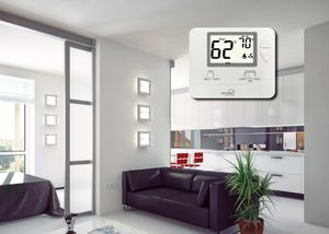 Thermostat <span class=keywords><strong>d</strong></span>'ambiance non programmable à fonctionnement facile, alimentation par batterie ou 24 V, 1 <span class=keywords><strong>chauffage</strong></span>, 1 refroidissement, monostade - Product Image 6