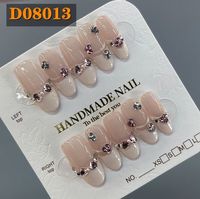 10 faux ongles en ABS faits à la main, kit de nail art personnalisable en gros avec des designs uniques pour femmes