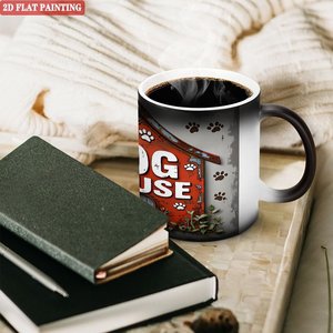 <b>Camping</b> Hiking Outdoor Drink Mug Frosted Black 11oz Ceramic Heat Sensitive Magic <b>Cup</b> - Product Image 3
