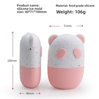 Nouveau Masque de Glace en Silicone Personnalisable en Forme de Visage de Panda pour Application et Compresse, Moule à Glace Portable pour Massage Facial, Taille Personnalisable