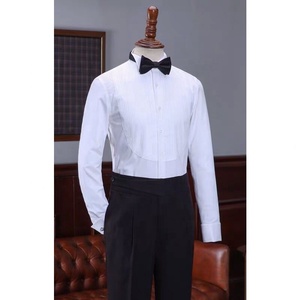 Nuova estate ultima tendenza della moda giovane di colore puro cotone di fissaggio casual <span class=keywords><strong>uomo</strong></span> camicie su misura vestito degli uomini della camicia - Product Image 6