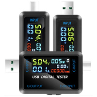 Voltmètre numérique multifonctionnel USB Type-C, testeur de capacité à affichage numérique, détecteur de puissance mobile