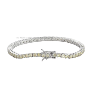Zircon <b>Bracelet</b> 3mm <b>Copper</b> Inlaid Zircon Tennis <b>Bracelet</b> Hip Hop Hipster Accessories Tanjing Fashion Lijing Necklace - Product Image 4