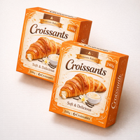 Boîte à croissants personnalisée, emballage alimentaire de qualité supérieure pour boulangerie, boîte à pâtisserie en papier, Cajas Para Roles De Canela avec fenêtre