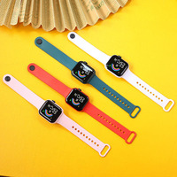 Montre électronique numérique LED en plastique 2026 pour hommes, femmes et étudiants, écran couleur arc-en-ciel personnalisé, petite montre de loisirs carrée
